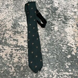 vintage Resilio Equestrian embroideredNecktie  Green Belk Polo
